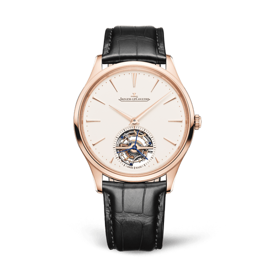 Jaeger-LeCoultre Master Ultra Thin Tourbillon 40 mm Beige Dial Pink Gold   Leather Strap Q1682411
