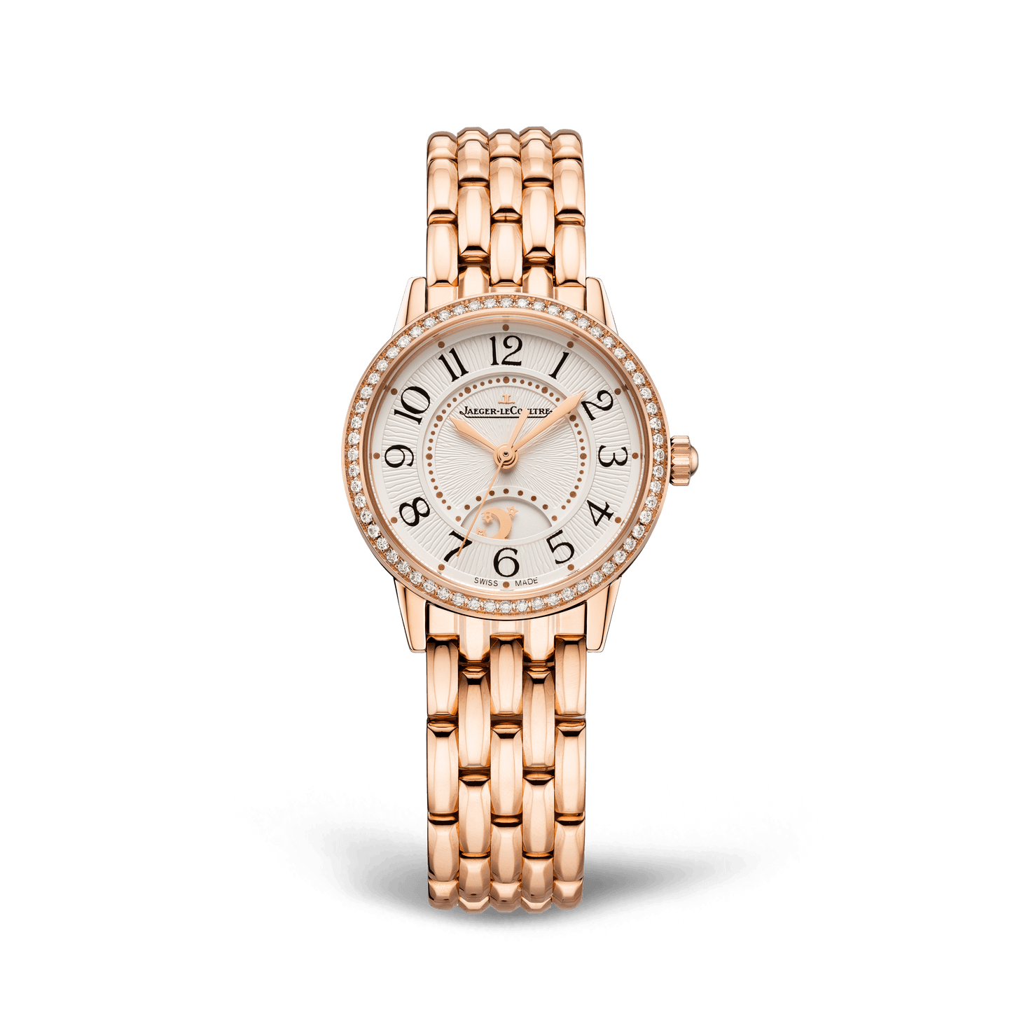 Jaeger-LeCoultre Rendez-Vous Classic Night & Day 29 mm Silvered Grey Dial with Diamonds Pink Gold Bracelet Q3462130
