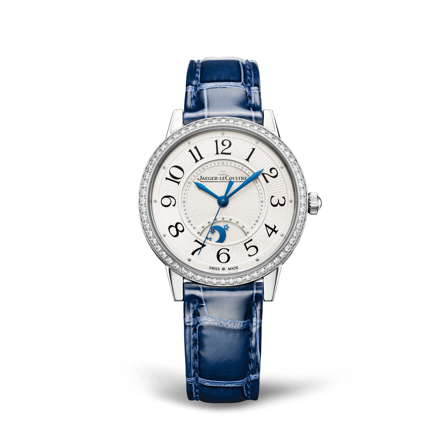 Jaeger-LeCoultre Rendez-Vous Classic Night & Day 34 mm Silvered Grey Dial Stainless Steel   Leather Strap Q3448430