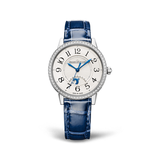 Jaeger-LeCoultre Rendez-Vous Classic Night & Day 34 mm Silvered Grey Dial Stainless Steel   Leather Strap Q3448430