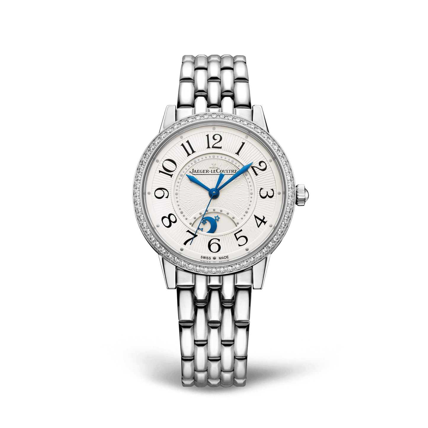 Jaeger-LeCoultre Rendez-Vous Classic Night & Day 34 mm Silvered Grey Dial with Diamonds Stainless Steel Bracelet Q3448130