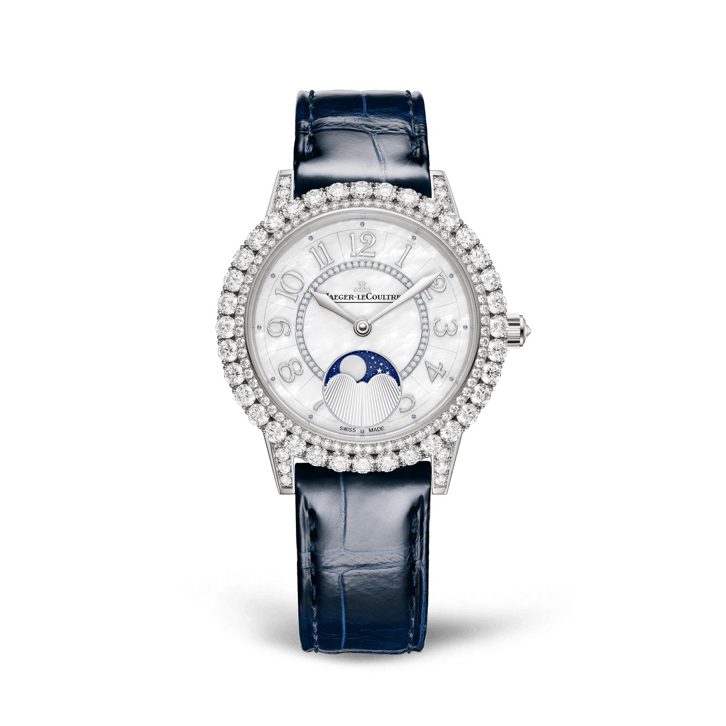 Jaeger-LeCoultre Rendez-Vous Dazzling Moon 36 mm White Dial with Diamonds White Gold   Leather Strap Q3523570