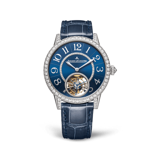 Jaeger-LeCoultre Rendez-Vous Jewellery Tourbillon 39 mm Blue Dial with Diamonds White Gold   Leather Strap Q3413480