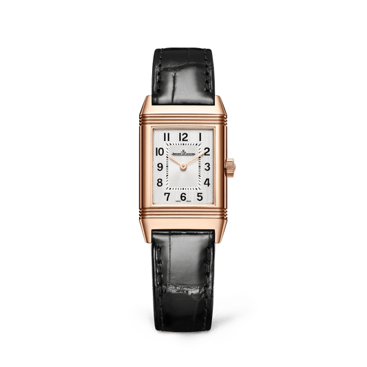 Jaeger-LeCoultre Reverso Classic Monoface 35.78 x 21 mm Silvered Grey Dial Pink Gold   Leather Strap Q2602540