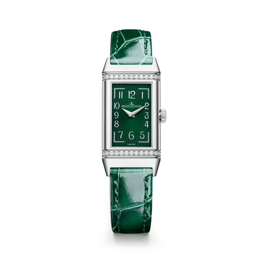 Jaeger-LeCoultre Reverso One Monoface 40.1 x 20 mm Green Dial with Diamonds Stainless Steel   Leather Strap Q328853J