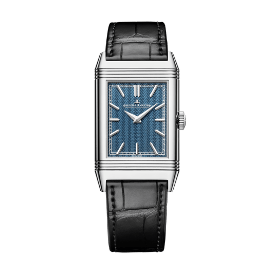 Jaeger-LeCoultre Reverso Tribute Enamel Monet “San Giorgio Maggiore” 45.6 x 27.4 mm Blue Dial White Gold   Leather Strap Q39334M4