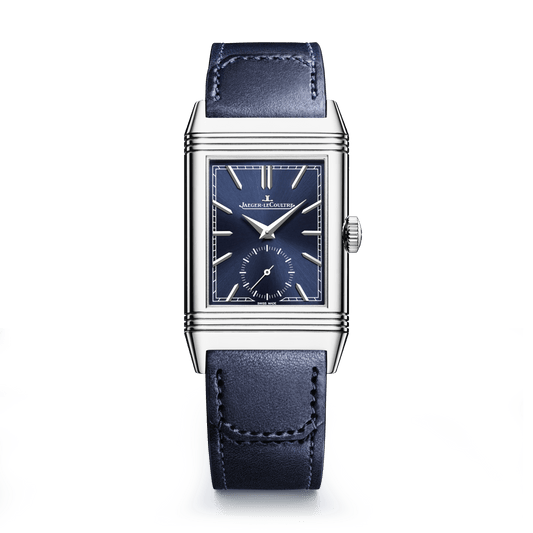 Jaeger-LeCoultre Reverso Tribute Monoface Small Seconds 45.6 x 27.4 mm Blue Dial Stainless Steel   Leather Strap Q397848J