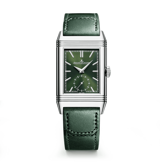 Jaeger-LeCoultre Reverso Tribute Monoface Small Seconds 45.6 x 27.4 mm Green Dial Stainless Steel   Leather Strap Q397843J