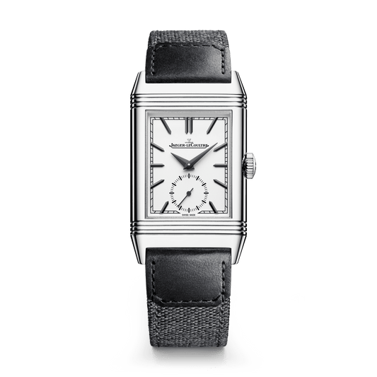 Jaeger-LeCoultre Reverso Tribute Monoface Small Seconds 45.6 x 27.4 mm Silvered Grey Dial Stainless Steel   Leather Strap Q713842J