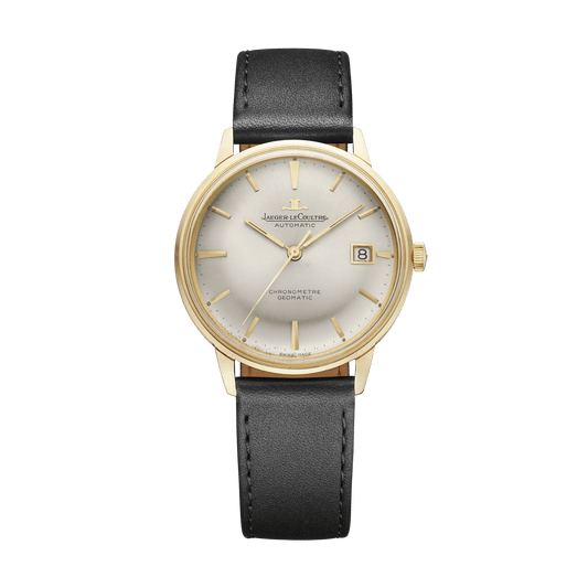 Jaeger-LeCoultre THE COLLECTIBLES Geomatic Chronometer 36 mm Silvered Grey Dial 18k Yellow Gold   Leather Strap QVE39802