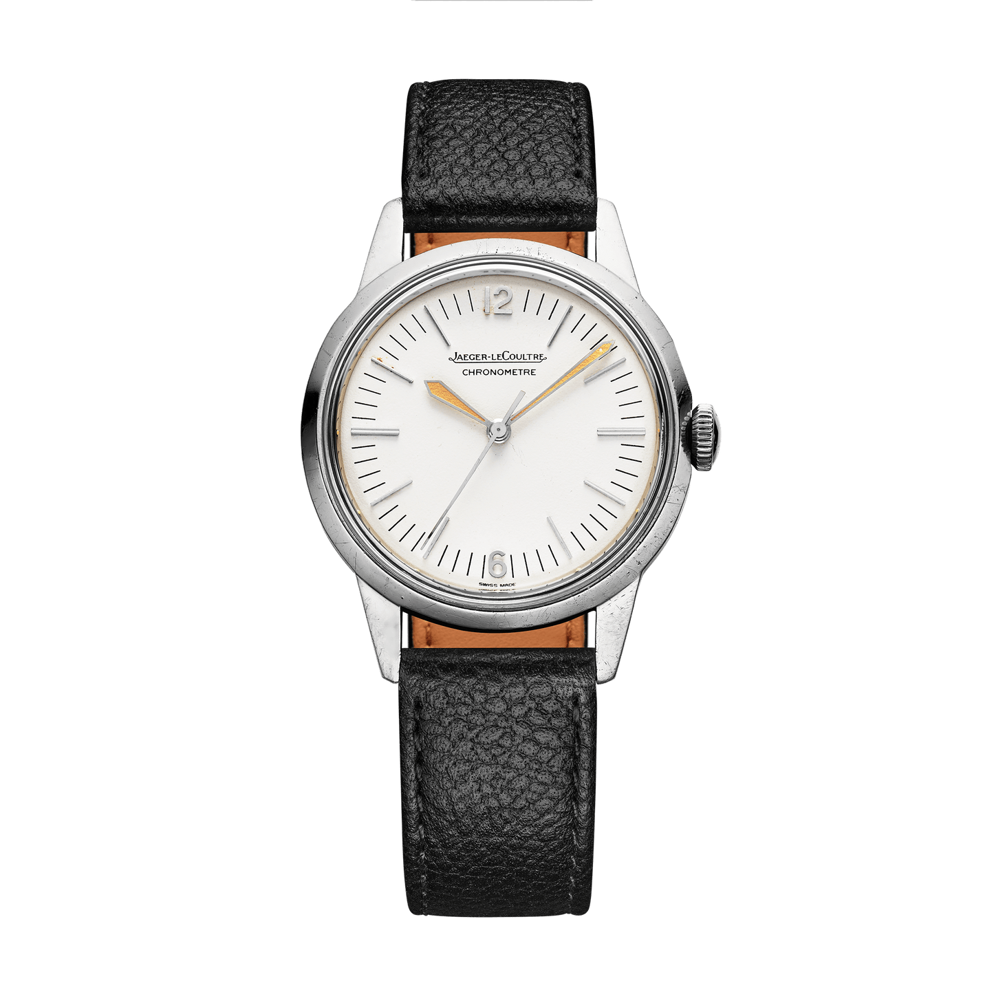 Jaeger-LeCoultre THE COLLECTIBLES Geophysic 35 mm White Dial Stainless Steel   Leather Strap QVE16801