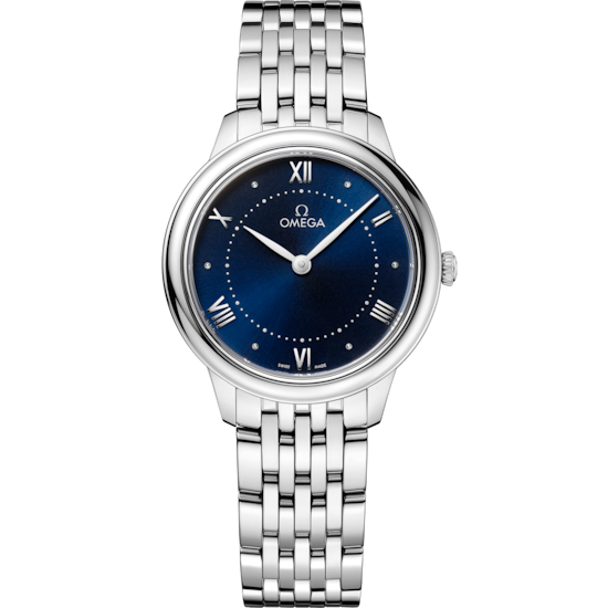 Omega De Ville Prestige 30 mm Blue Dial Stainless Steel Bracelet 434.10.30.60.03.001