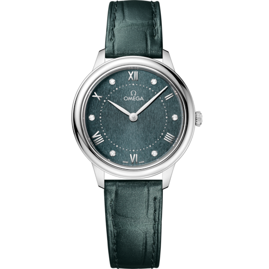 Omega De Ville Prestige 30 mm Green Dial Stainless Steel Strap 434.13.30.60.60.001