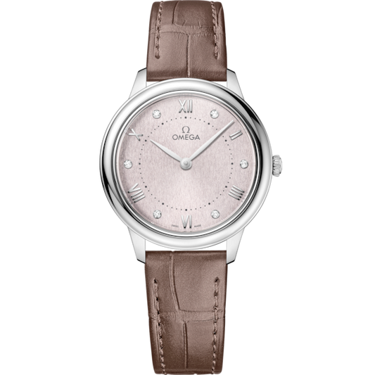 Omega De Ville Prestige 30 mm Silver Dial with Diamonds Stainless Steel Strap 434.13.30.60.52.001