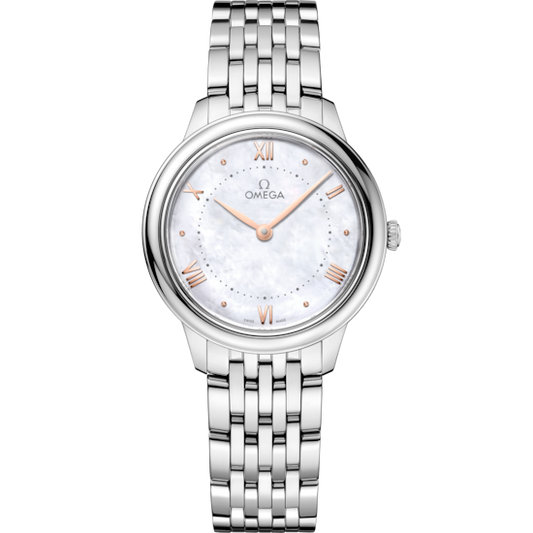Omega De Ville Prestige 30 mm White Dial Stainless Steel Bracelet 434.10.30.60.05.001