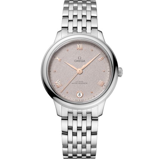 Omega De Ville Prestige 34 mm Grey Dial Stainless Steel Bracelet 434.10.34.20.02.002