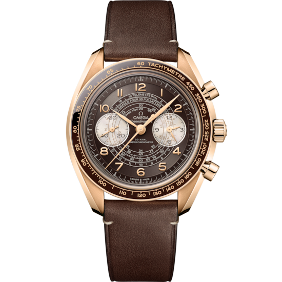 Omega Speedmaster Chronoscope Brown Dial 43 mm Bronze gold Strap 329.92.43.51.10.001