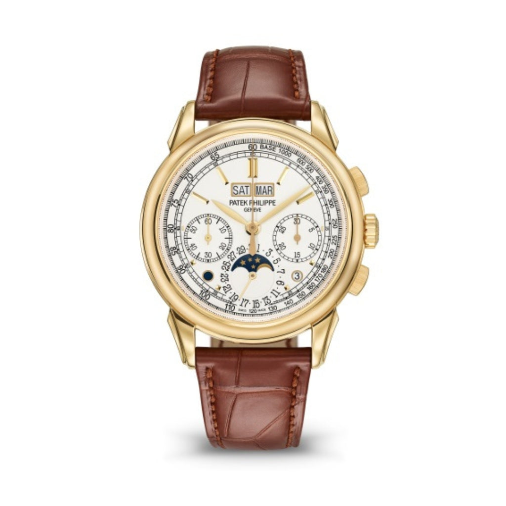 Patek Philippe Grand Complications 41 mm Silver Dial 18k Yellow Gold Leather Strap 5270J-001