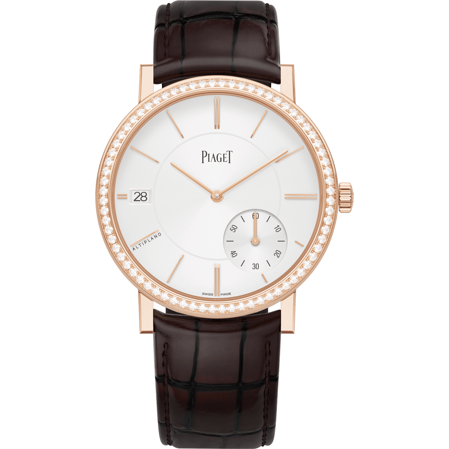 Piaget Altiplano Origin watch 40 mm Grey Dial with Diamonds 18k Rose Gold   Strap G0A45401