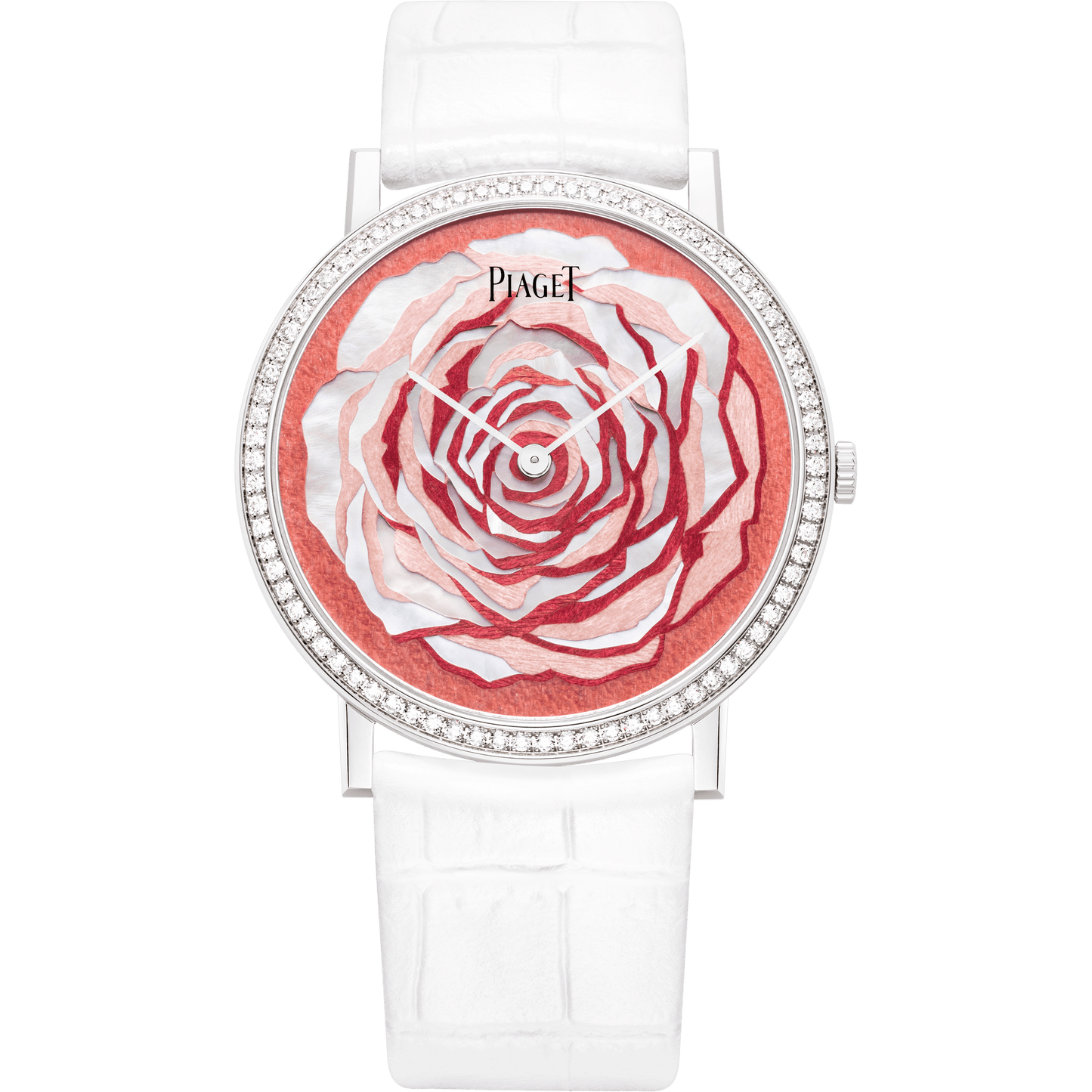 Piaget Altiplano Rose watch 38 mm Pink Dial with Diamonds 18K White Gold   Strap G0A41208
