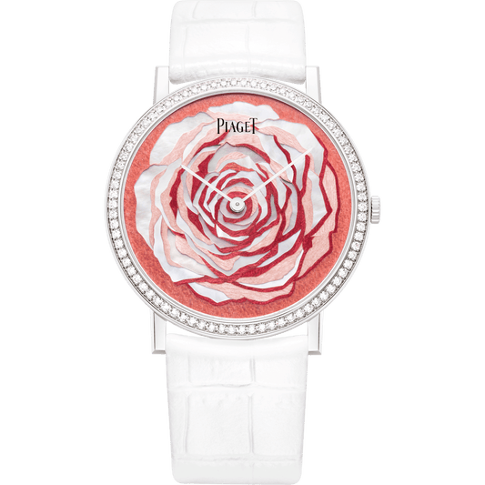 Piaget Altiplano Rose watch 38 mm Pink Dial with Diamonds 18K White Gold   Strap G0A41208