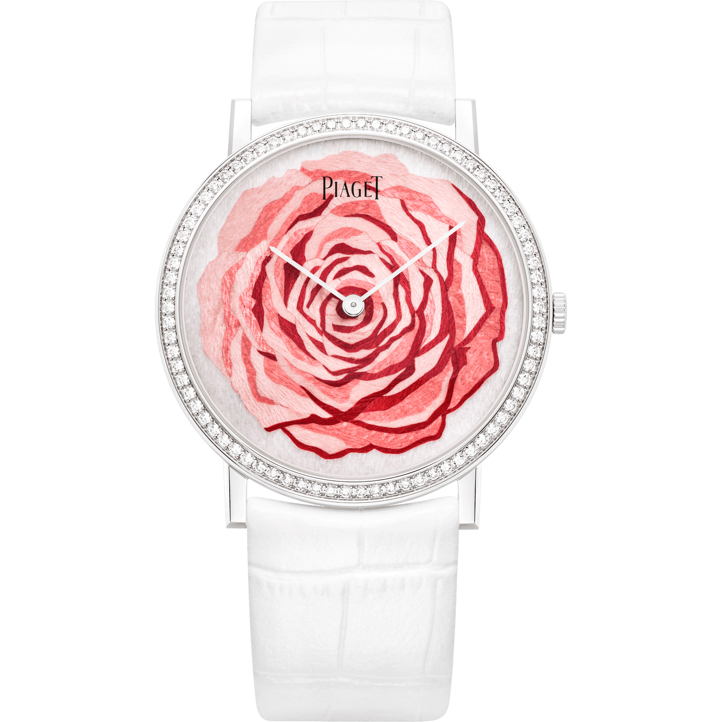 Piaget Altiplano Rose watch 38 mm Pink Dial with Diamonds 18K White Gold   Strap G0A41209