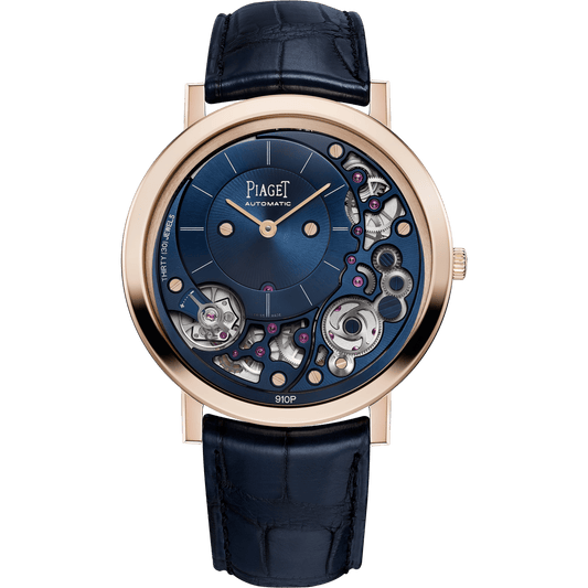 Piaget Altiplano Ultimate Automatic watch 41 mm Blue Dial 18k Rose Gold   Strap G0A48125