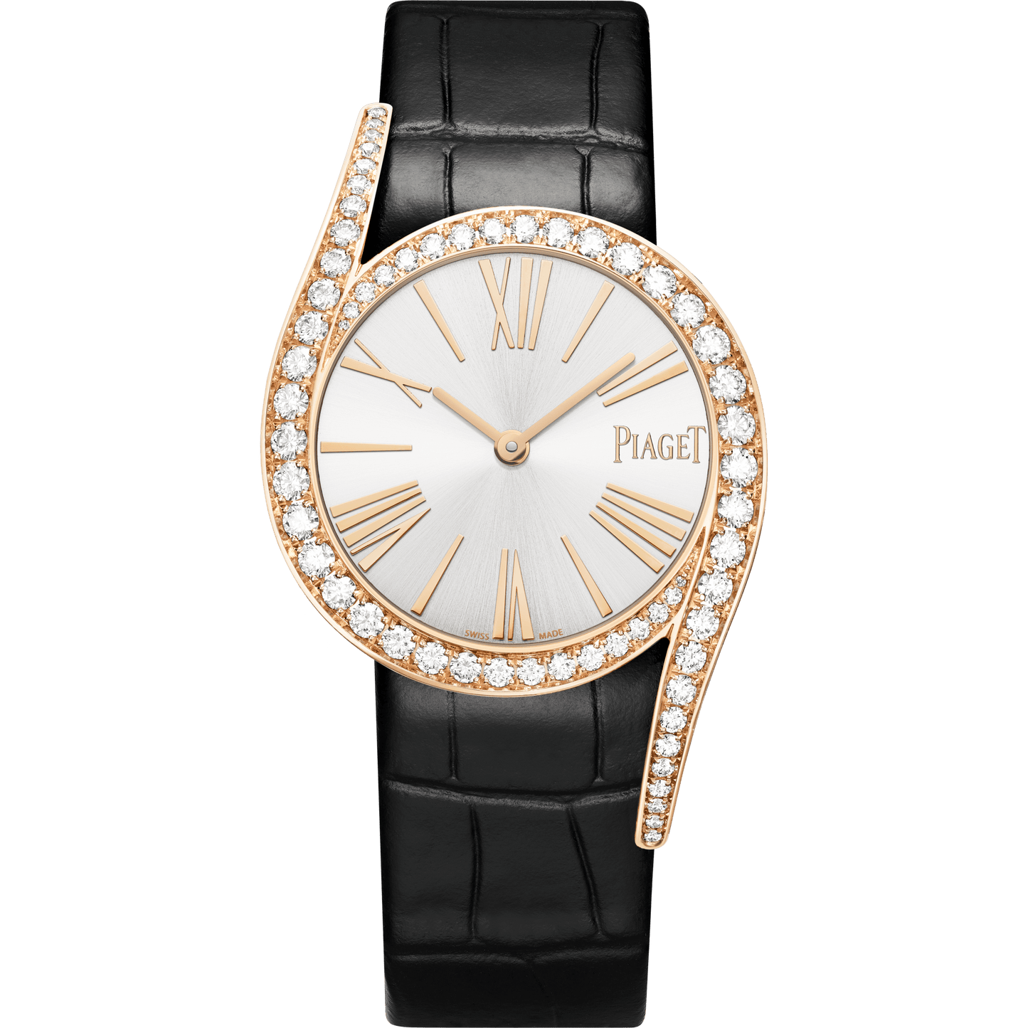 Piaget Limelight Gala watch 32 mm Silver Dial with Diamonds 18k Rose Gold   Strap G0A48361