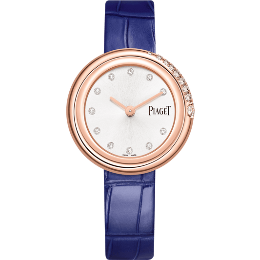 Piaget Possession watch 34 mm Silver Dial with Diamonds 18k Rose Gold   Strap G0A45072