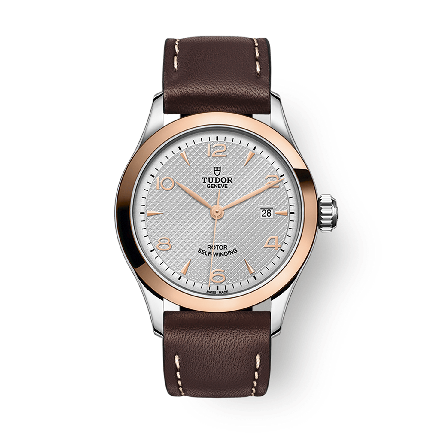 Tudor 1926 28 mm Silver Dial Stainless Steel Leather Strap M91351-0005