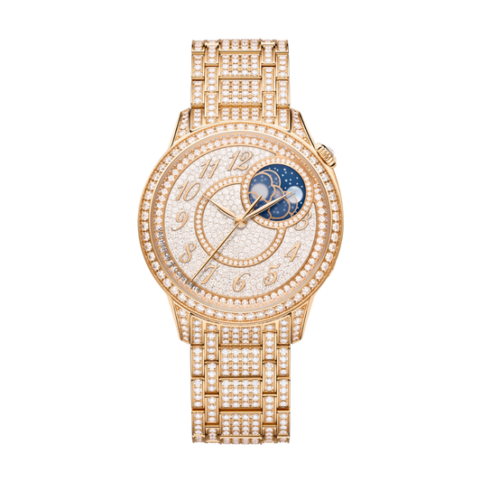 Vacheron Constantin Égérie moon phase jewellery 37 mm Diamond Paved Dial 18K Pink Gold Bracelet 8016F/127R-B977