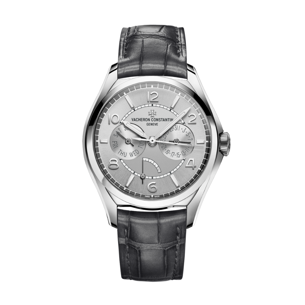 Vacheron Constantin Fiftysix day-date 40 mm Silver Dial Stainless Steel   Leather Strap 4400E/000A-B437