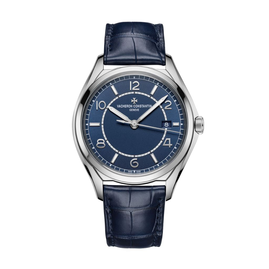 Vacheron Constantin Fiftysix self-winding 40 mm Blue Dial Stainless Steel   Leather Strap 4600E/000A-B487