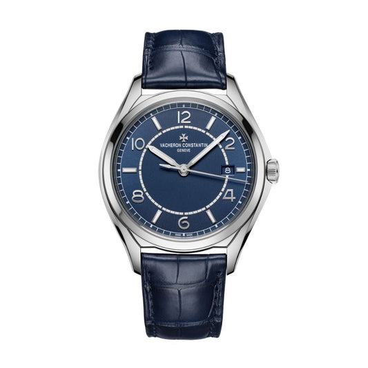 Vacheron Constantin Fiftysix self-winding 40 mm Blue Dial Stainless Steel   Leather Strap 4600E/000A-B487