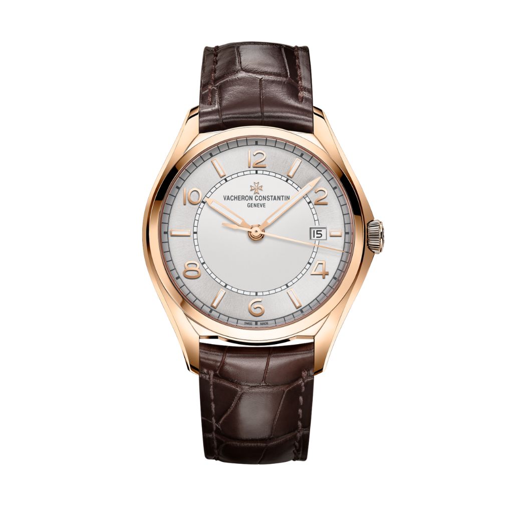 Vacheron Constantin Fiftysix self-winding 40 mm Silver Dial 18K Pink Gold   Leather Strap 4600E/000R-B441