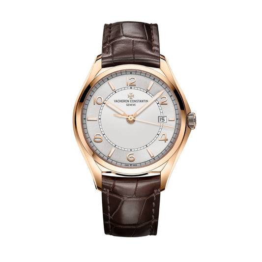 Vacheron Constantin Fiftysix self-winding 40 mm Silver Dial 18K Pink Gold   Leather Strap 4600E/000R-B441