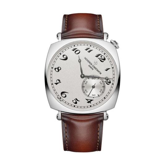 Vacheron Constantin Historiques American 1921 40x40 mm Silver Dial White Gold   Leather Strap 82035/000G-B735