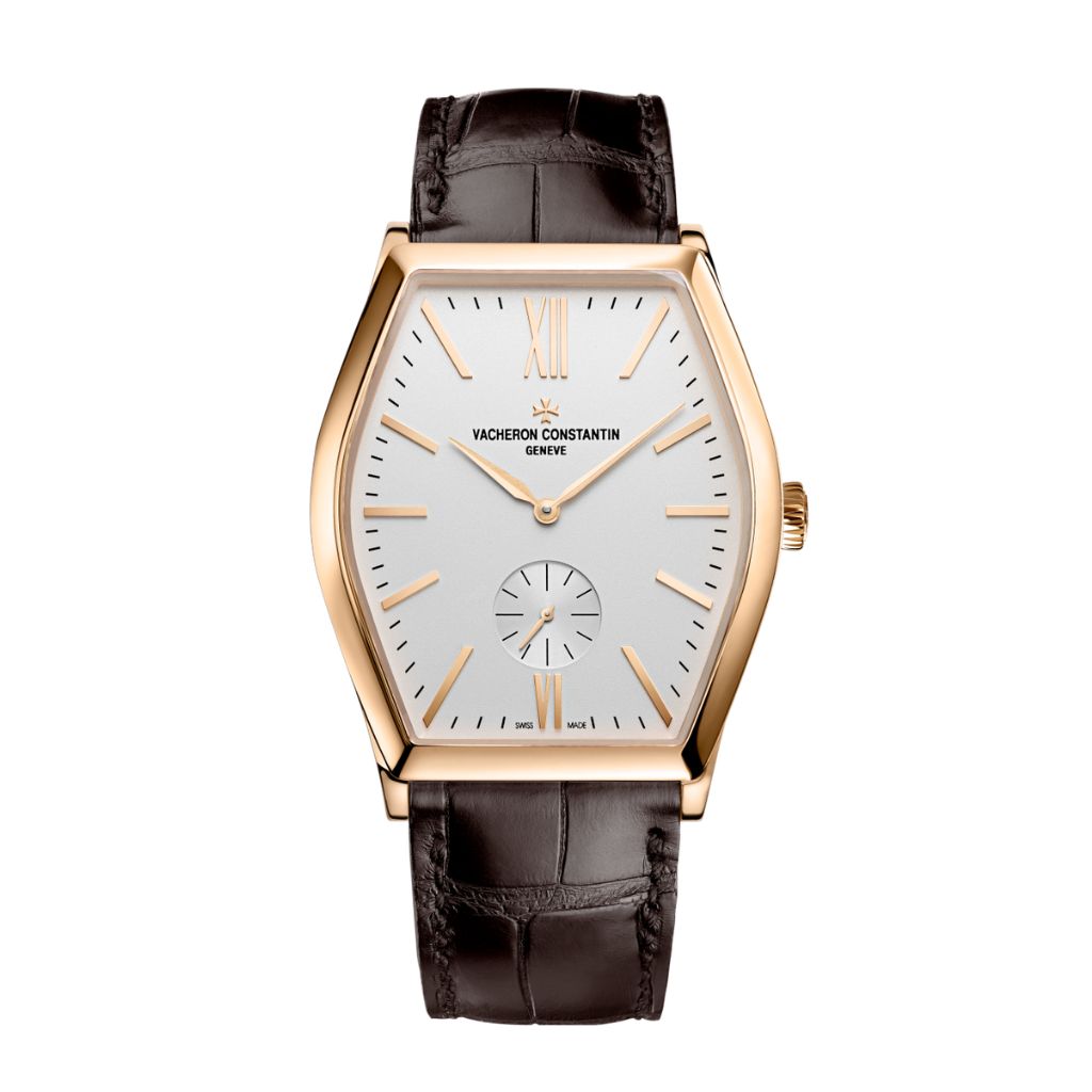 Vacheron Constantin Malte manual-winding 42 x 36.7 mm Silver Dial 18K Pink Gold   Leather Strap 82230/000R-9963