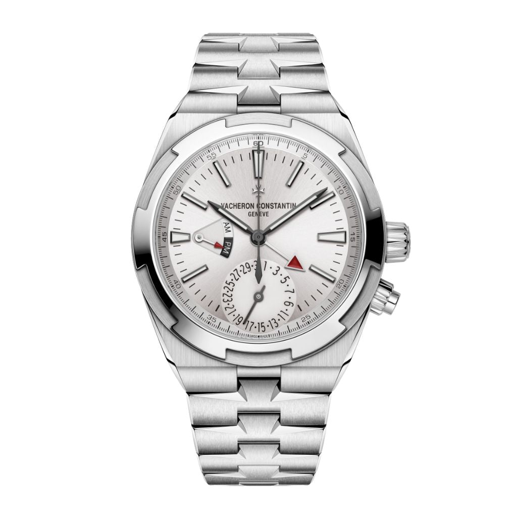 Vacheron Constantin Overseas dual time 41 mm Silver Dial Stainless Steel Bracelet 7920V/210A-B333