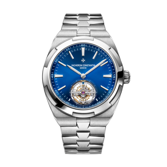 Vacheron Constantin Overseas tourbillon 42.5 mm Blue Dial Stainless Steel Bracelet 6000V/110A-B544