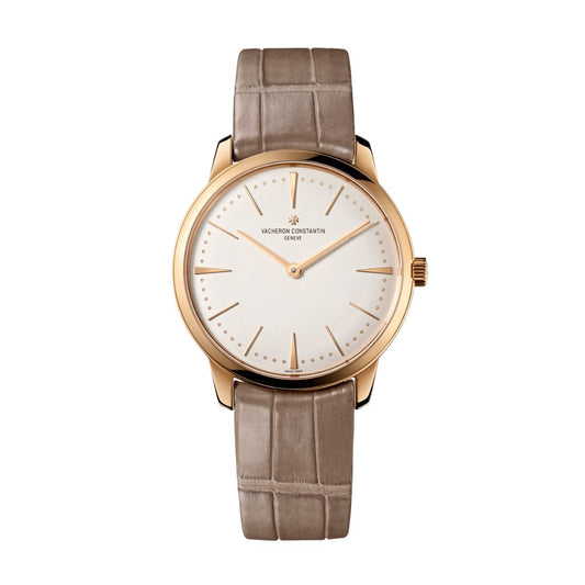 Vacheron Constantin Patrimony manual-winding 36 mm Silver Dial 18K Pink Gold   Leather Strap 81530/000R-9682