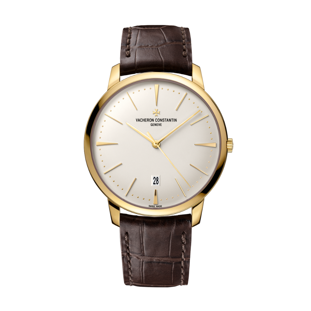 Vacheron Constantin Patrimony self-winding 40 mm Silver Dial 18k Yellow Gold   Leather Strap 85180/000J-9231