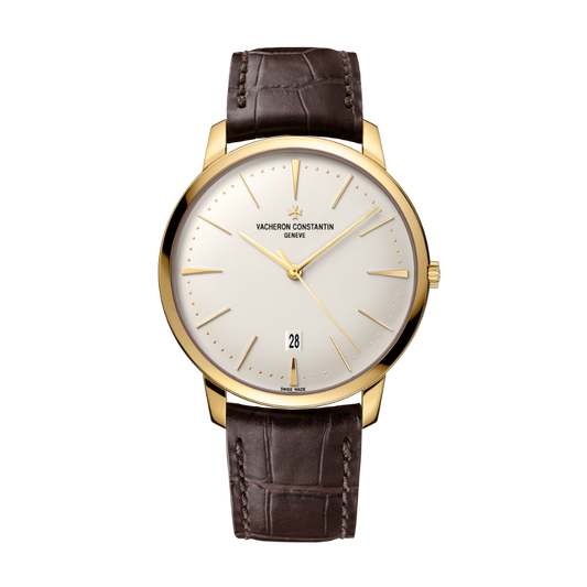 Vacheron Constantin Patrimony self-winding 40 mm Silver Dial 18k Yellow Gold   Leather Strap 85180/000J-9231