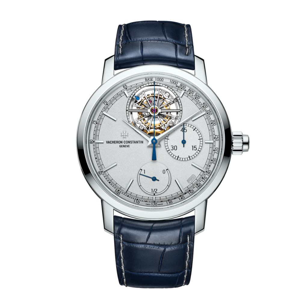 Vacheron Constantin Traditionnelle tourbillon chronograph Collection Excellence Platine 42.5 mm Silver Dial Platinum   Leather Strap 5100T/000P-H041