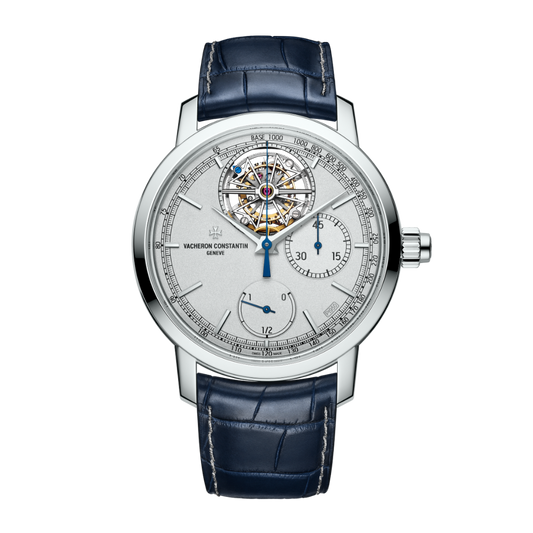 Vacheron Constantin Traditionnelle tourbillon chronograph Collection Excellence Platine 42.5 mm Silver Dial Platinum   Leather Strap 5100T/000P-H041