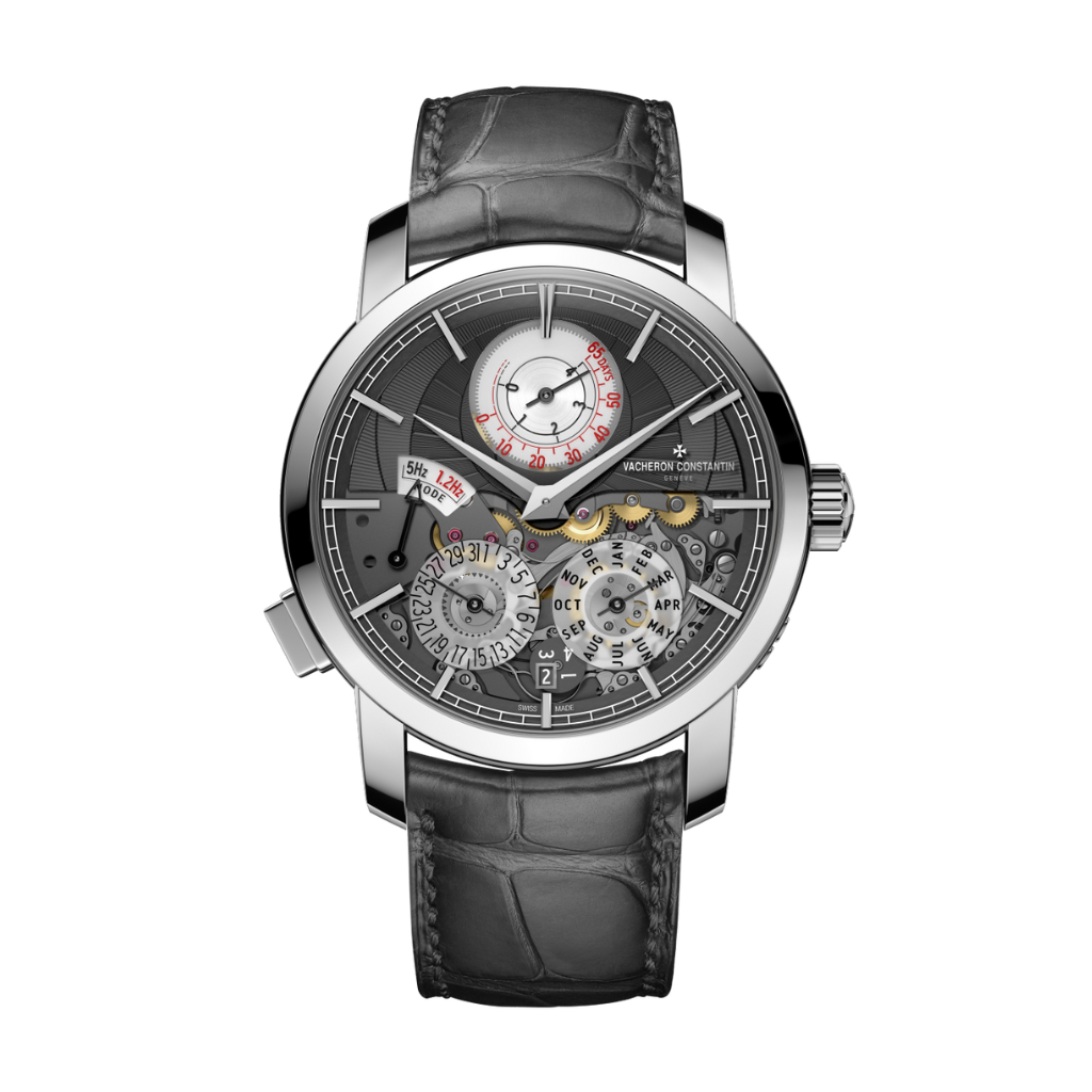 Vacheron Constantin Traditionnelle Twin Beat perpetual calendar 42 mm Black Dial Platinum   Leather Strap 3200T/002P-B578