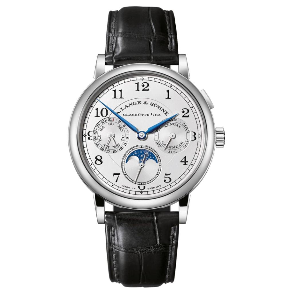 A. Lange & Sohne 1815 Annual Calendar 40 mm Silver Dial 18k White Gold   Leather Strap 238.026 E / LSLS2383AP