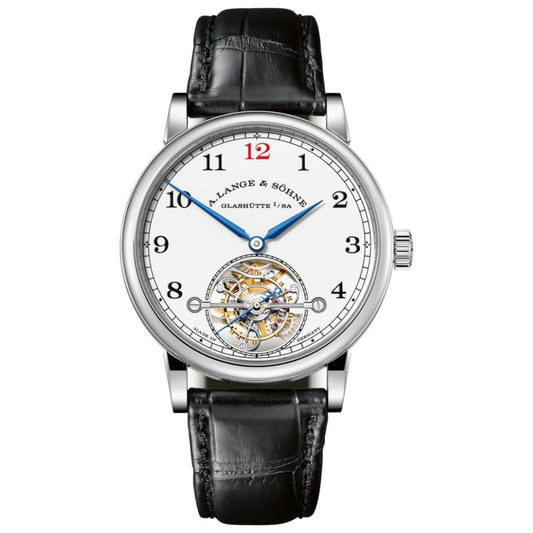 A. Lange & Sohne 1815 Tourbillon 39.5 mm White Dial Platinum   Leather Strap 730.079F / LSLS7302AH