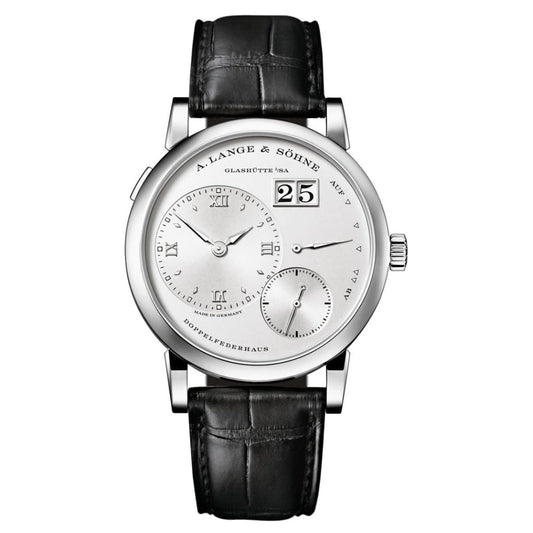 A. Lange & Sohne LANGE 1 38.5 mm Silver Dial 18k White Gold   Leather Strap 191.039 / LSLS1913AA