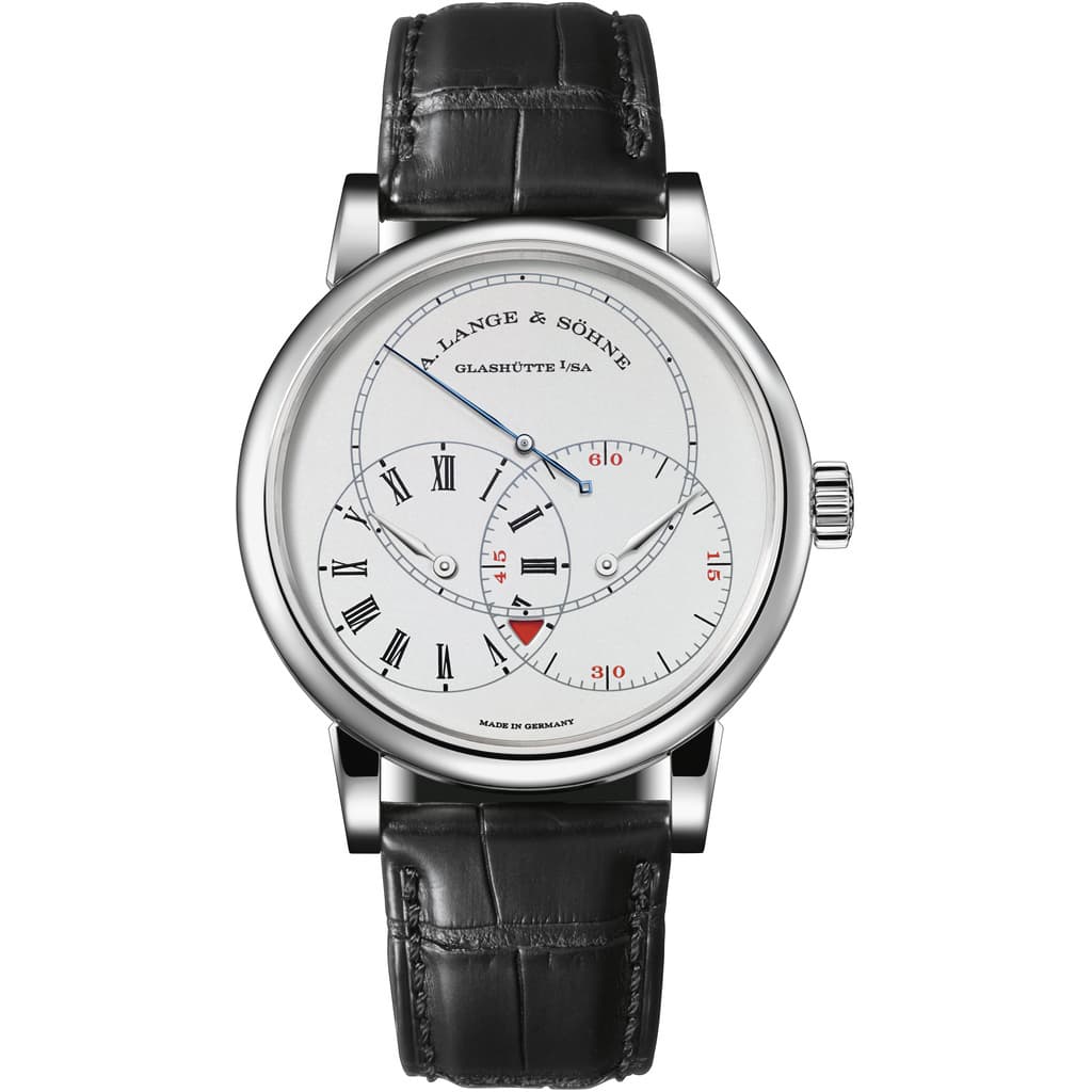 A. Lange & Sohne Richard Lange Jumping Seconds 40 mm Silver Dial Platinum   Leather Strap 252.025 / LSLS2522AA